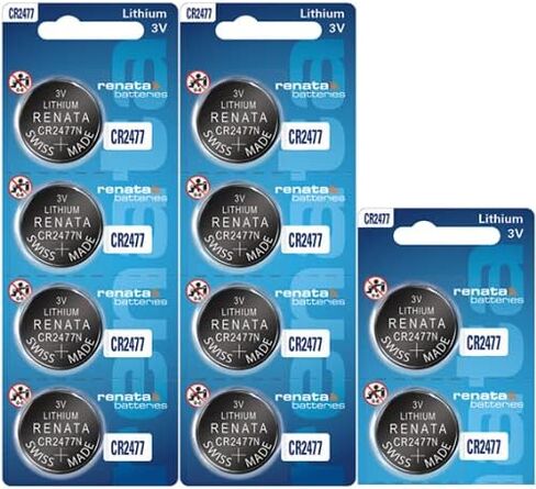 Renata Coin Cell Battery CR2477 Lithium Replaces DL2477, CR2477 (10 Pcs) in Saudi Arabia