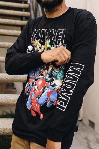 تي شيرت Marvel Avengers Guardians of The Galaxy Team Up All Time للرجال برسومات للبالغين in Kuwait