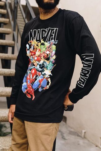 تي شيرت Marvel Avengers Guardians of The Galaxy Team Up All Time للرجال برسومات للبالغين in Kuwait