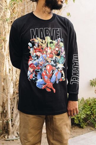 تي شيرت Marvel Avengers Guardians of The Galaxy Team Up All Time للرجال برسومات للبالغين in Kuwait