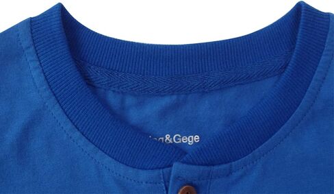 تي شيرتات Henley بأكمام قصيرة للأولاد من Spring&Gege، عبوة من 3 قطع in Kuwait