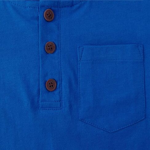 تي شيرتات Henley بأكمام قصيرة للأولاد من Spring&Gege، عبوة من 3 قطع in Kuwait