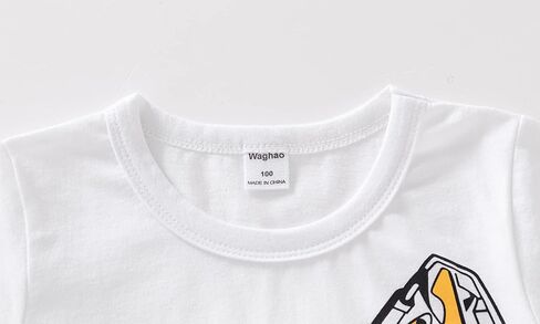 Waghao Boys Toddler Short Sleeve Tee T Shirt Tops Tees Shirts Graphic Cotton Casual Crewneck T-Shirts in Saudi Arabia