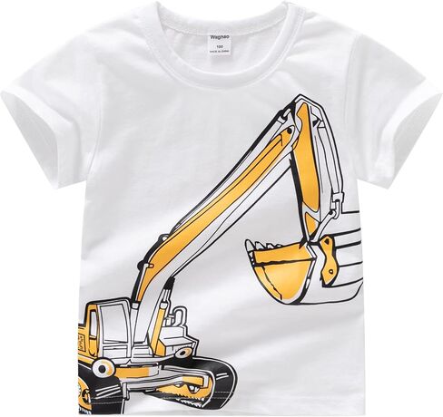 Waghao Boys Toddler Short Sleeve Tee T Shirt Tops Tees Shirts Graphic Cotton Casual Crewneck T-Shirts in Saudi Arabia