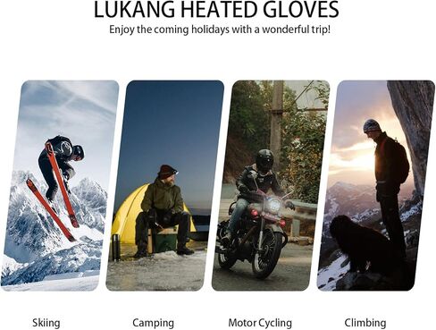 قفازات ساخنة وقفازات شتوية، قفازات للدراجات النارية، 3 مستويات تسخين، قفازات مقاومة للماء وقابلة لإعادة الشحن تعمل باللمس، لجميع أنواع الأنشطة الخارجية للرجال والنساء مقاس L (مقاس XL: B08NXPHC3H) in Kuwait