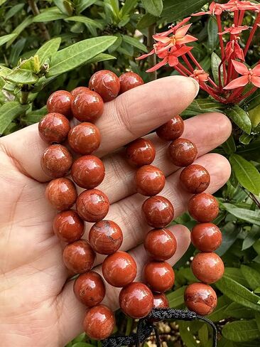 GAF TREASURES الصف A ++ سوار من الأحجار الكريمة المستديرة قابل للتعديل 10 مم، سوار من الخرز الكريستالي الأصلي، هدية للرجال والنساء in Kuwait