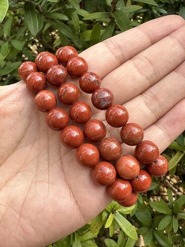 GAF TREASURES الصف A ++ سوار من الأحجار الكريمة المستديرة قابل للتعديل 10 مم، سوار من الخرز الكريستالي الأصلي، هدية للرجال والنساء in Kuwait