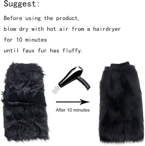 فرو صناعي لتدفئة الساق، غطاء أكمام دافئ لتدفئة الساق لأزياء الحفلات in Kuwait