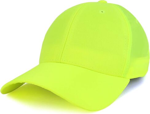 Armycrew Lightweight Bright Neon Color Polyester High Visibility Baseball Cap in Kuwait