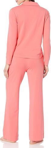 Amazon Aware طقم بيجامة قطنية مريحة للنساء بأكمام طويلة وسروال (متوفر بمقاس كبير) in Kuwait