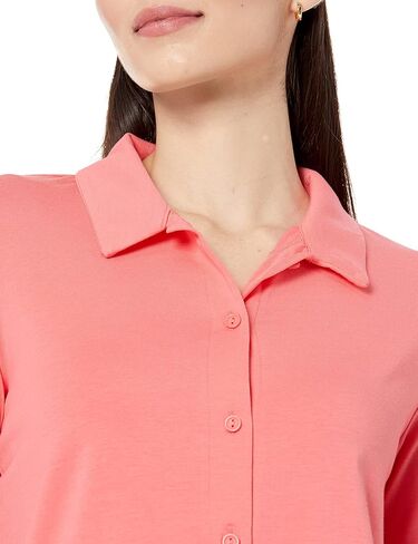 Amazon Aware طقم بيجامة قطنية مريحة للنساء بأكمام طويلة وسروال (متوفر بمقاس كبير) in Kuwait