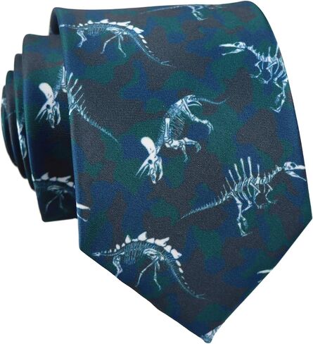 Novelty Ties for Men Boys Animal Patterned Funny Halloween Handmade Printed Necktie in Kuwait