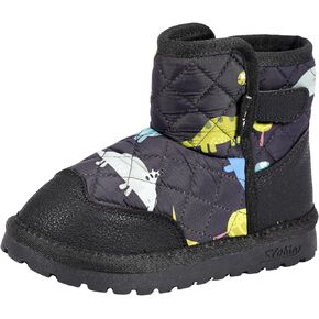TZJS Boys Girls Winter Boots Kids Lightweight Outdoor Hiking Warm Snow Boot Faux Fur Lined Cold Weather Shoes for Toddler/Little Kids