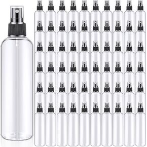 Eccliy 64 Pcs 8 oz Plastic Spray Bottles Fine Mist Refillable Clear Empty Spray Bottles Mist Sprayer with Spray Cap for Essential Oils Travel Perfumes (White) in Saudi Arabia