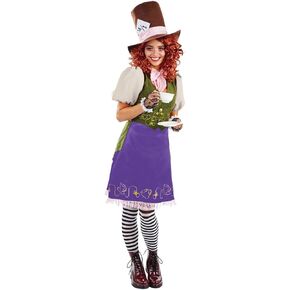 زي Fun Shack Hatter التنكري للنساء في الهالوين، أزياء شخصية الكتاب للبالغين - S M L in Kuwait