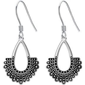 SIMONLY RBG Dissent Collar Earrings 925 Sterling Silver Drop/Stud Earrings RBG Earrings for Women Fan of Ruth Bader Ginsburg