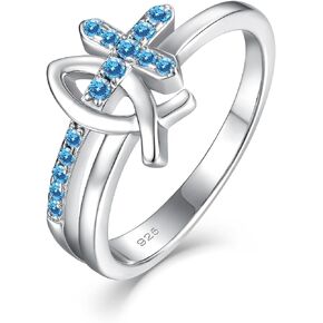 STARCHENIE Cross Ring 925 Sterling Silver Christian Fish Ichthus Ring Size 5-10
