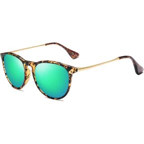 SOJOS Polarized Sunglasses for Women Men Round Classic Vintage Style TR90 SJ2091