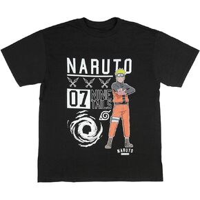 Bioworld Naruto Big Boys' 07 Nine Tails Black T-Shirt
