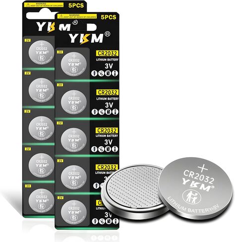 YKM 40PCS CR2032 Batteries ECR2032 BR2032 DL2032 LM2032 3-Volt Lithium Coin Battery for Watch Garage Door 0pener Remote Scale Small Batteries CR 2032 in Saudi Arabia