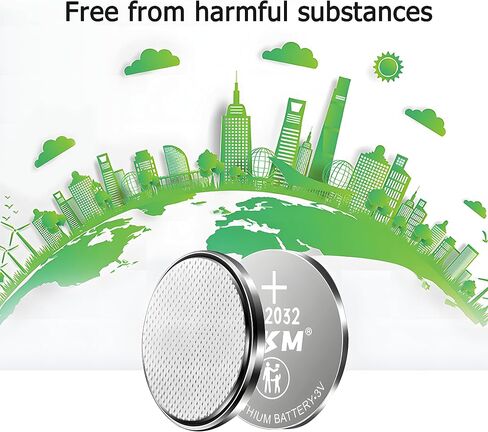 YKM 40PCS CR2032 Batteries ECR2032 BR2032 DL2032 LM2032 3-Volt Lithium Coin Battery for Watch Garage Door 0pener Remote Scale Small Batteries CR 2032 in Saudi Arabia