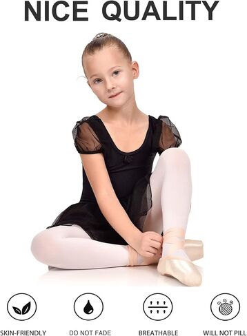 DOOVID Toddler Girls Dance Tights Ballet Tights Elasticity Footed Dance Stockings School Uniform Tights for Girls in Kuwait