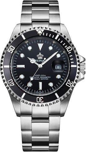 FANMIS Mens Luxury Watches Rotatable Bezel Sapphire Glass Luminous Hand Quartz Silver Tone Stainless Steel Watch in Saudi Arabia