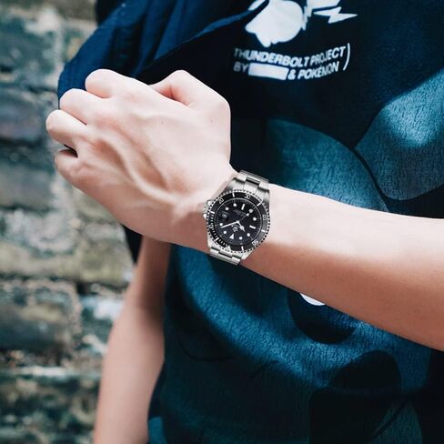 FANMIS Mens Luxury Watches Rotatable Bezel Sapphire Glass Luminous Hand Quartz Silver Tone Stainless Steel Watch in Saudi Arabia