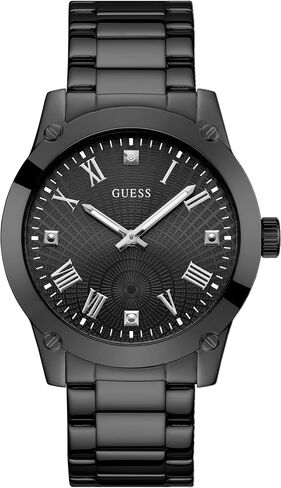 GUESS Men's 44mm Watch - Black Strap Black Dial Black Case in Saudi Arabia