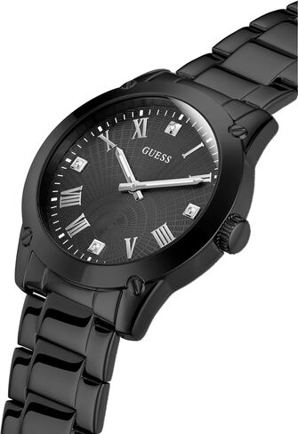 GUESS Men's 44mm Watch - Black Strap Black Dial Black Case in Saudi Arabia