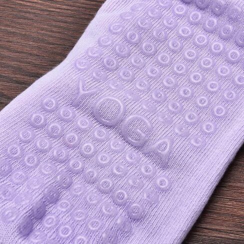 جوارب يوجا بدون أكمام للنساء، جوارب بيلاتيس مع مقابض قطنية غير قابلة للانزلاق، جوارب مفتوحة من الأمام لرقصة الباليه بيلاتيس بيور باري in Kuwait