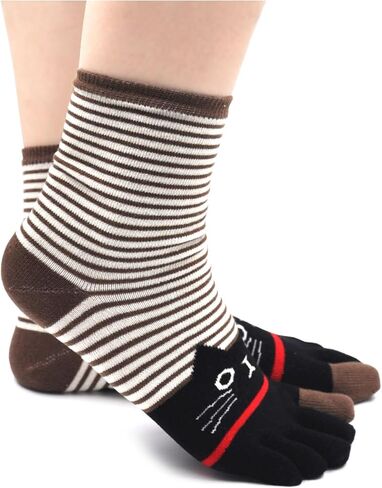 جوارب نسائية لأصابع القدم، جوارب قطنية بخمسة أصابع، جوارب لطيفة على شكل حيوانات، ملونة ومضحكة، كاجوال للسيدات in Kuwait