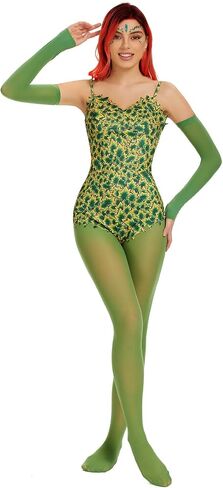 ATAMET Women's Poisonous Villain Costume Plants Vines Pattern Full Outfit Bodysuit Cosplay Corset Fancy for Halloween in Saudi Arabia