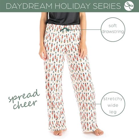 Hello Mello Women's Christmas Winter Holiday Lounge Pants With Gift Travel Tote in Kuwait