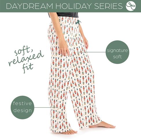 Hello Mello Women's Christmas Winter Holiday Lounge Pants With Gift Travel Tote in Kuwait