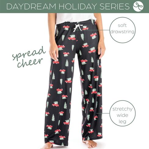 Hello Mello Women's Christmas Winter Holiday Lounge Pants With Gift Travel Tote in Kuwait