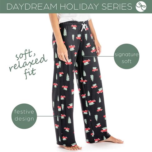 Hello Mello Women's Christmas Winter Holiday Lounge Pants With Gift Travel Tote in Kuwait