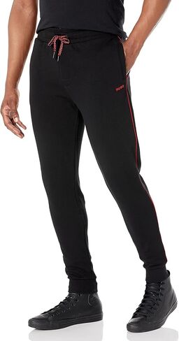 HUGO Men's Plaid Detail Cotton Joggers in Saudi Arabia