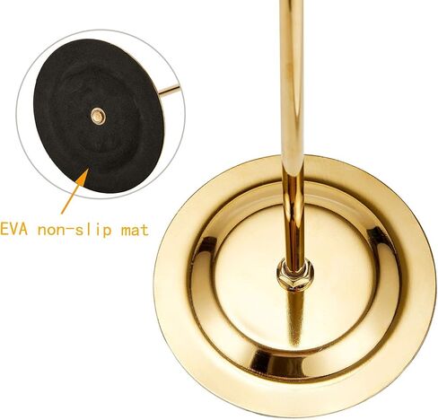 K KAIDIYIN محفظة عرض موقف الذهب الفولاذ المقاوم للصدأ قابل للتعديل مزدوج هوك حقيبة يد عرض موقف ، 2 قطعة رف شاشة المجوهرات منضدية in Kuwait