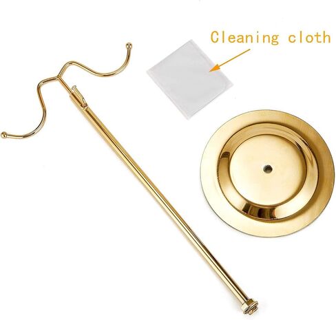 K KAIDIYIN محفظة عرض موقف الذهب الفولاذ المقاوم للصدأ قابل للتعديل مزدوج هوك حقيبة يد عرض موقف ، 2 قطعة رف شاشة المجوهرات منضدية in Kuwait