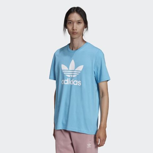 adidas Originals Men's Adicolor Classics Trefoil Tee, Sky Rush/White, X-Small in Kuwait