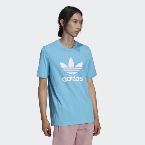 adidas Originals Men's Adicolor Classics Trefoil Tee, Sky Rush/White, X-Small in Kuwait