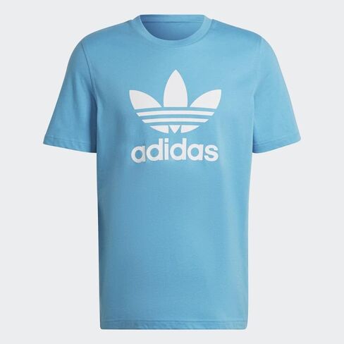 adidas Originals Men's Adicolor Classics Trefoil Tee, Sky Rush/White, X-Small in Kuwait