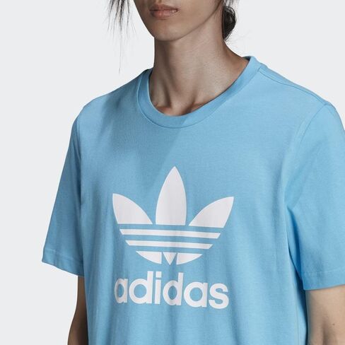 adidas Originals Men's Adicolor Classics Trefoil Tee, Sky Rush/White, X-Small in Kuwait