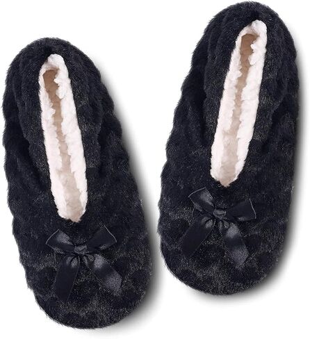 SOCKFUN Cozy Fuzzy Slipper for Women House Sherpa Socks in with Bow in Saudi Arabia