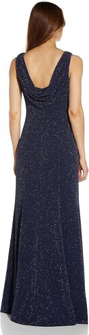 Adrianna Papell Women's Metallic Knit Cowl Back Gown in Saudi Arabia