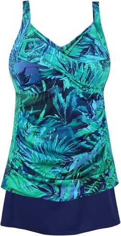JINXUEER Women’s Plus Size Swimwear Floral Tankini Set Ruched Modest Two Piece Skirt Swimsuit in Saudi Arabia