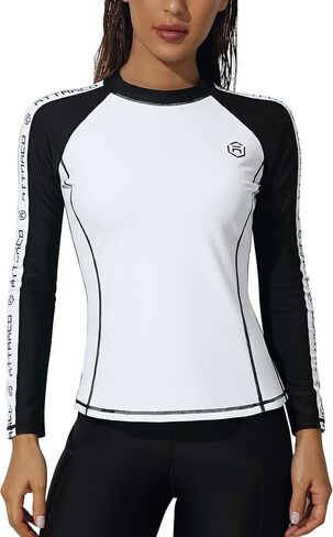 ATTRACO Rash Guard للنساء قمصان سباحة مطبوعة بأكمام طويلة Rashguard UPF 50 in Kuwait