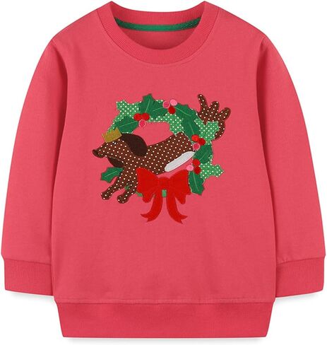 Mud Kingdom Little Girls Sweatshirt Cute Christmas Snowman in Kuwait