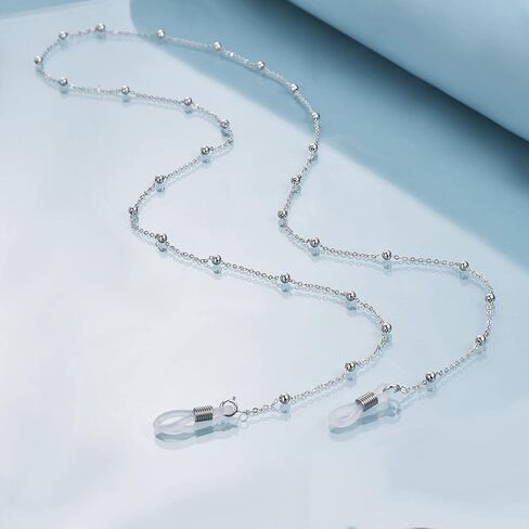 AOBOCO Glasses Chain for Women Sterling Silver, Sunglass Holder Eye-glasses Accessory Chains in Saudi Arabia